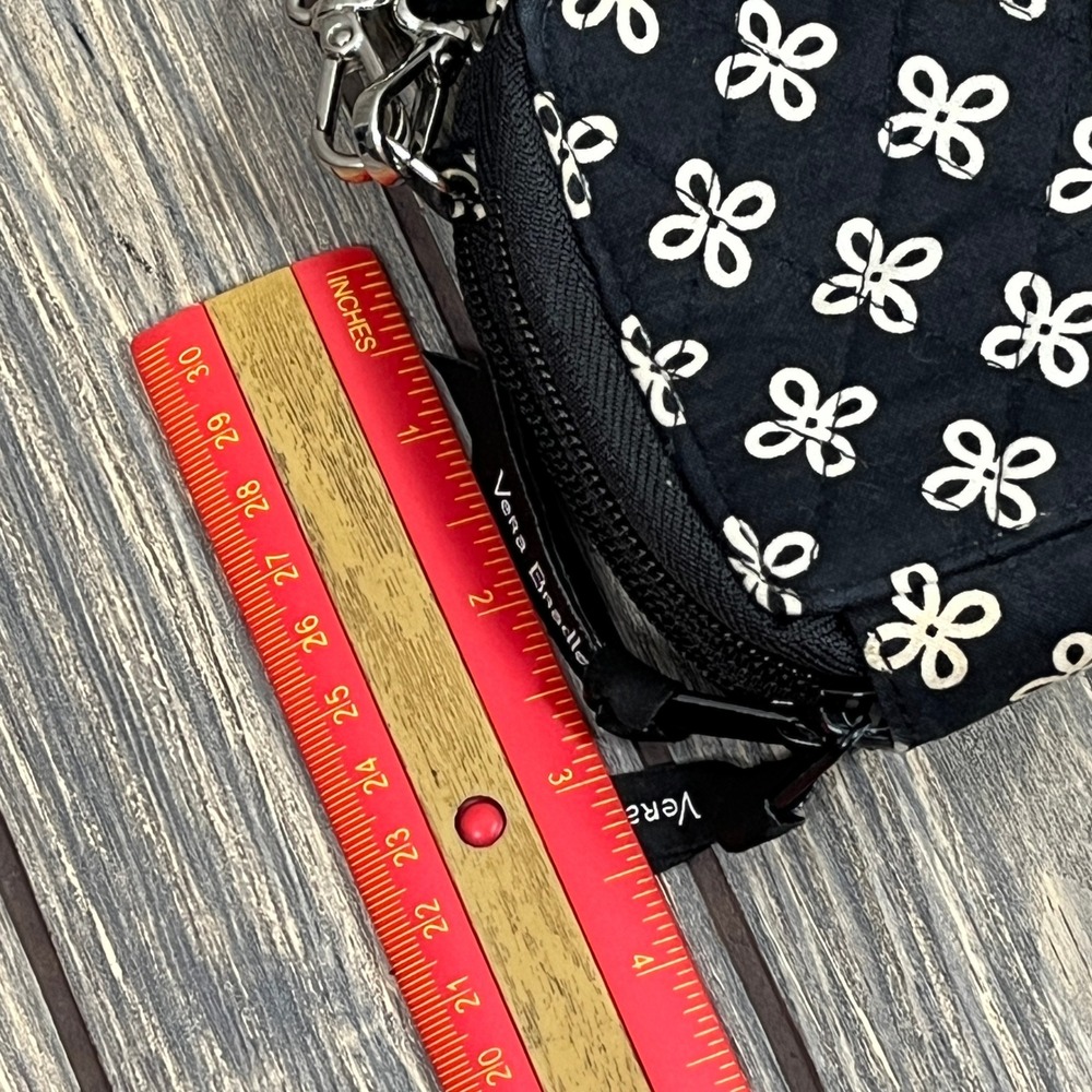 Vera Bradley Crossbody Purse Wallet Black Purdue University Quilted Travel Small - Picture 6 of 8